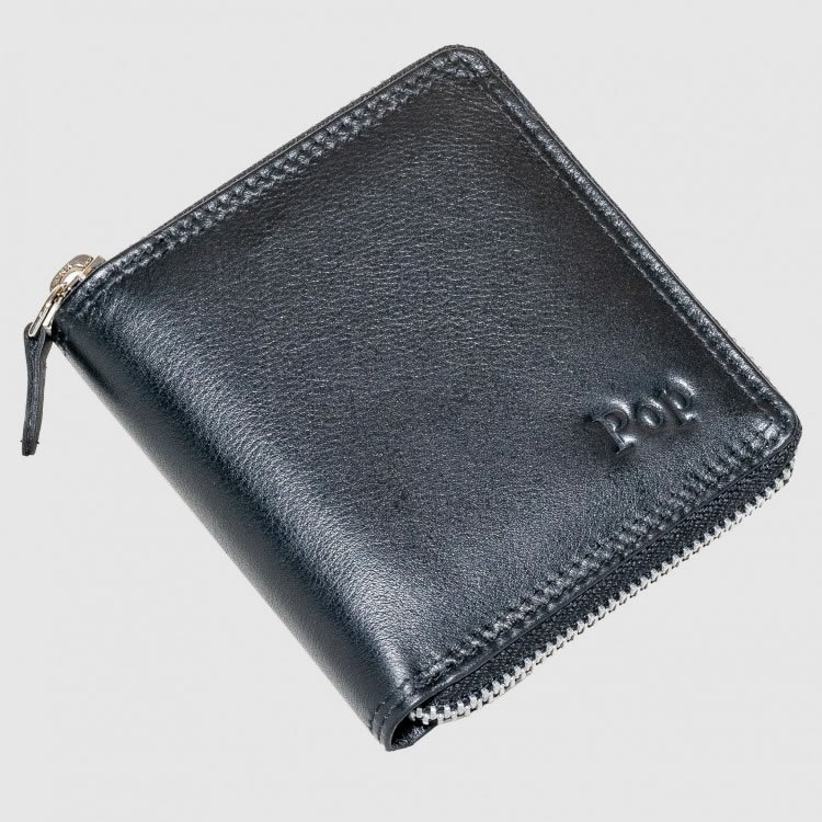 Monogram Leather Zip Wallet