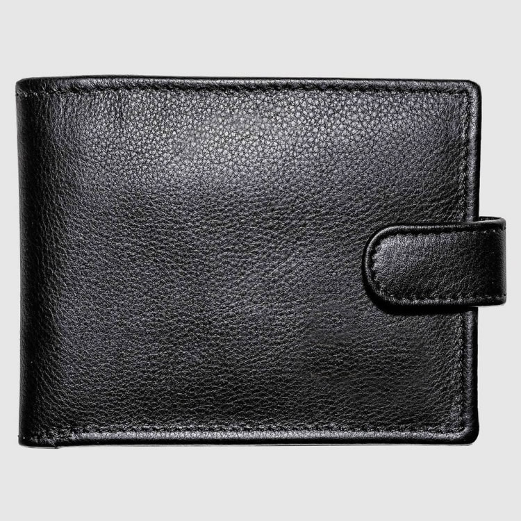 Monogram Leather Clip Wallet