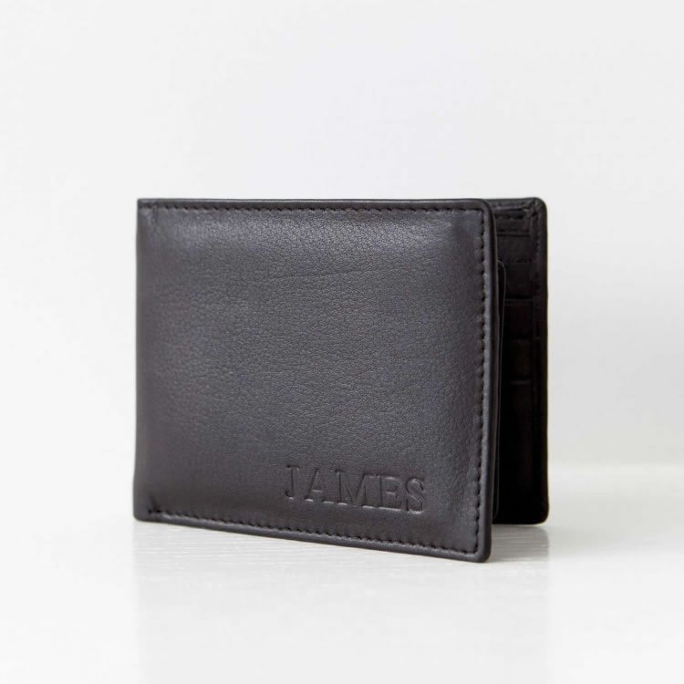 Monogram Leather Wallet with Laser Engrave