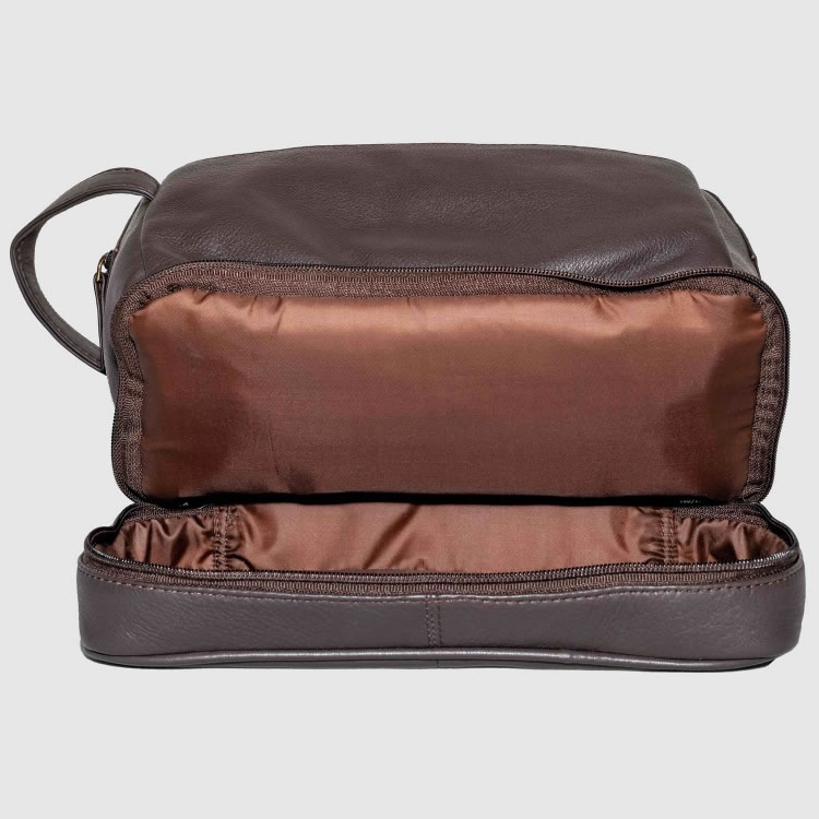 Monogrammed Leather Travel Bag (Large)