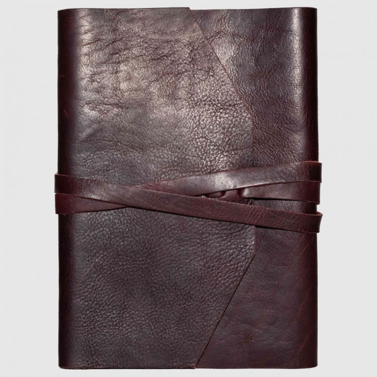 Vintage Leather Wrap Journal Brown Front