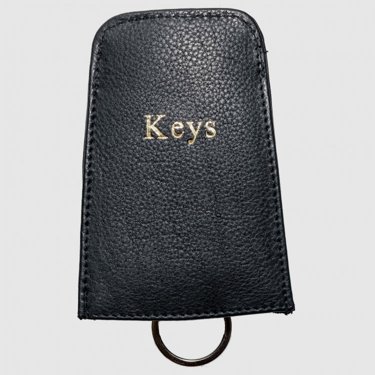 Monogrammed Leather Key Holder